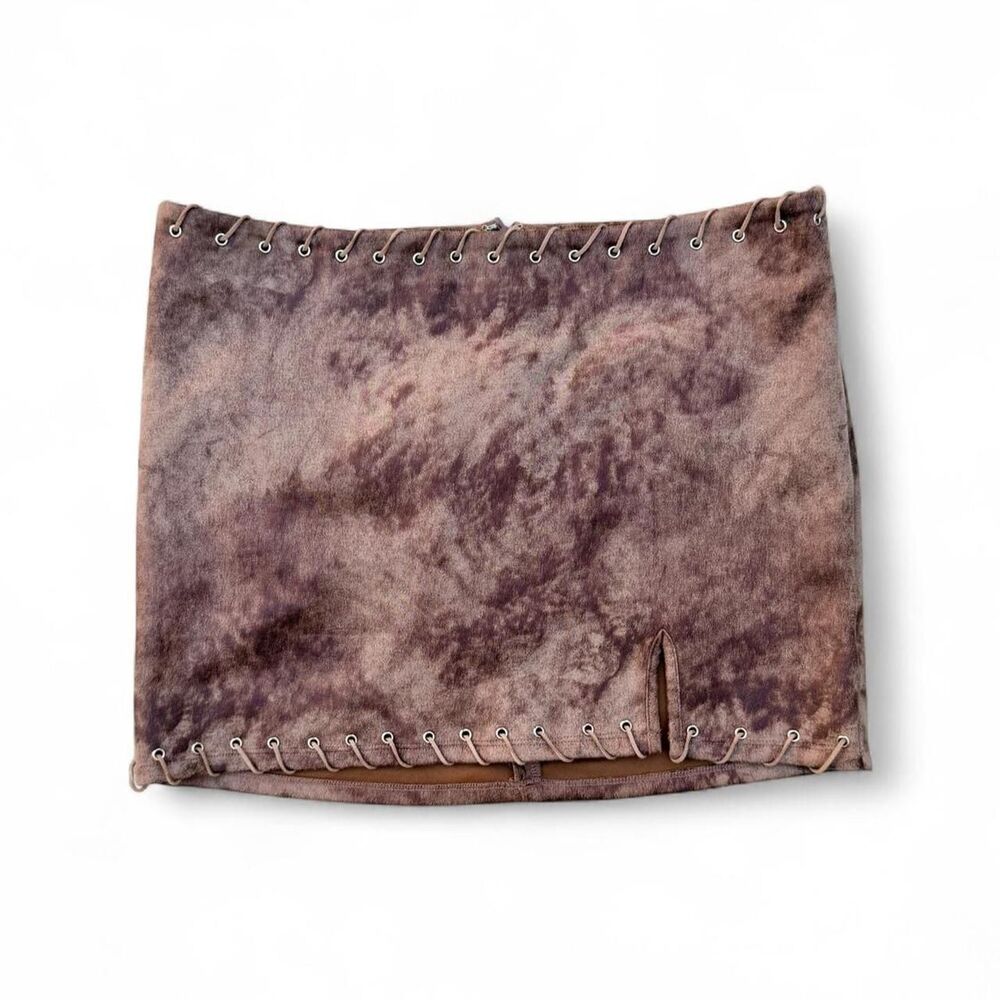 Bear Dance Brown Suede Mini Skirt Size L